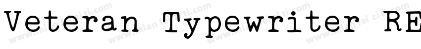 Veteran Typewriter REGULAR字体转换